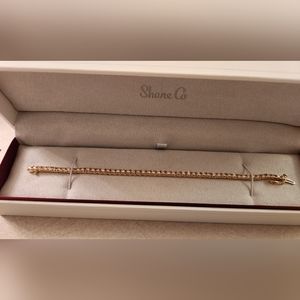 Shane Company 14k gold tennis bracelet fifty two round diamonds at 4.00 CTs